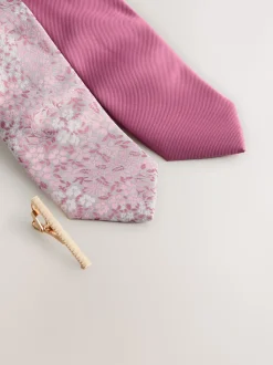 Roze - 2 stropdassenpakket