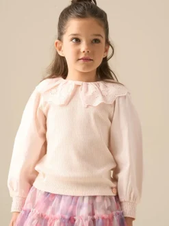Roze - Angel & Rocket Elise Bow Collar Long Sleeve Blouse