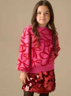 Roze - Angel & Rocket Livia Bow Eyelash Jumper