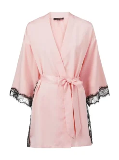 Roze - Ann Summers Cherryann satijnen kimono