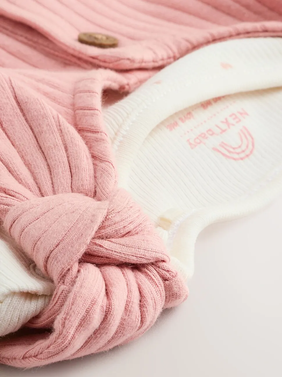 Roze - Baby Jersey Bretelbroeken en Bodysuit 2 Pieces Set (0mnd-2jr)