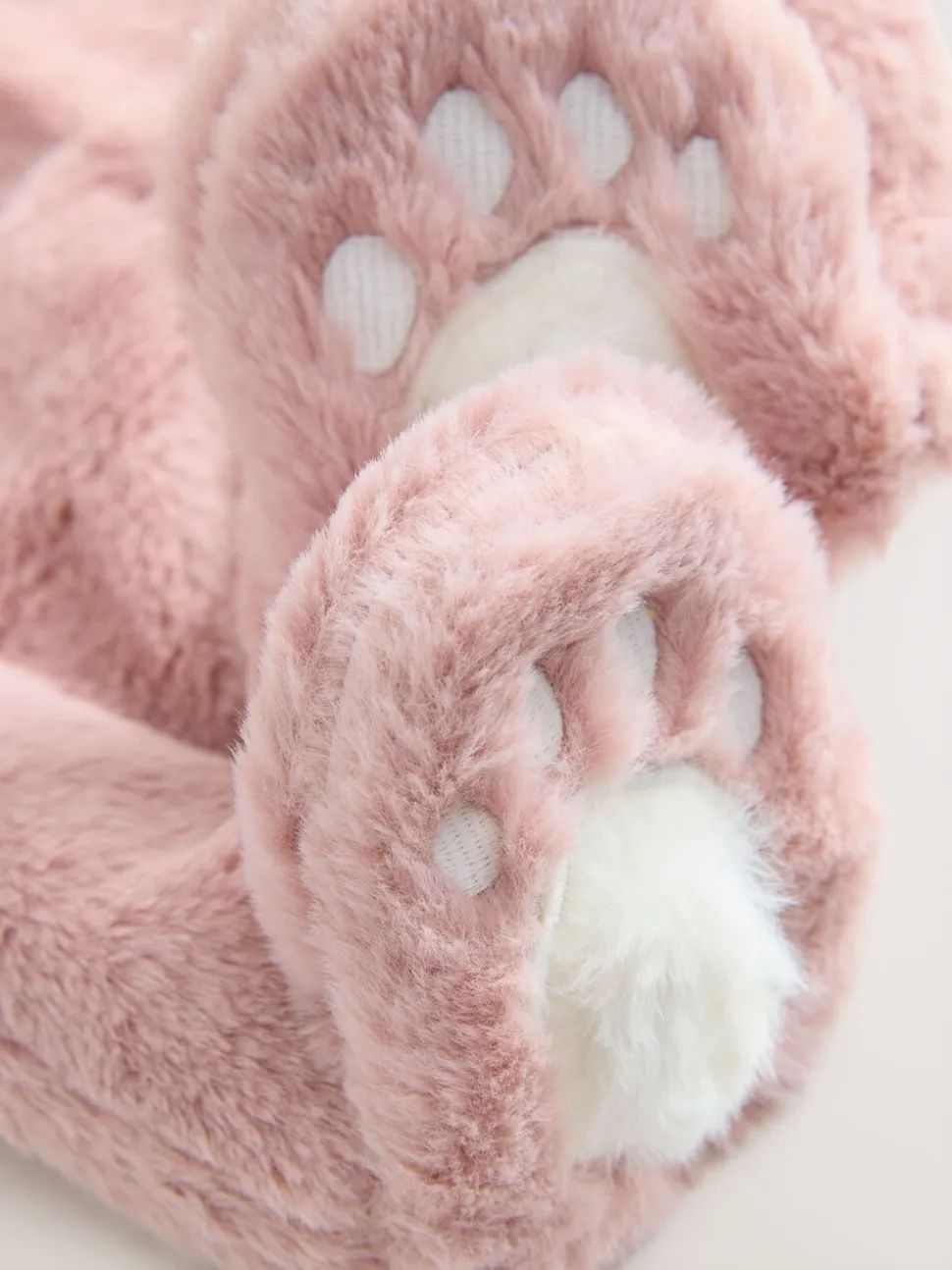 Roze - Baby pakje met konijntjes van imitatiebont (0mnd -2jr)