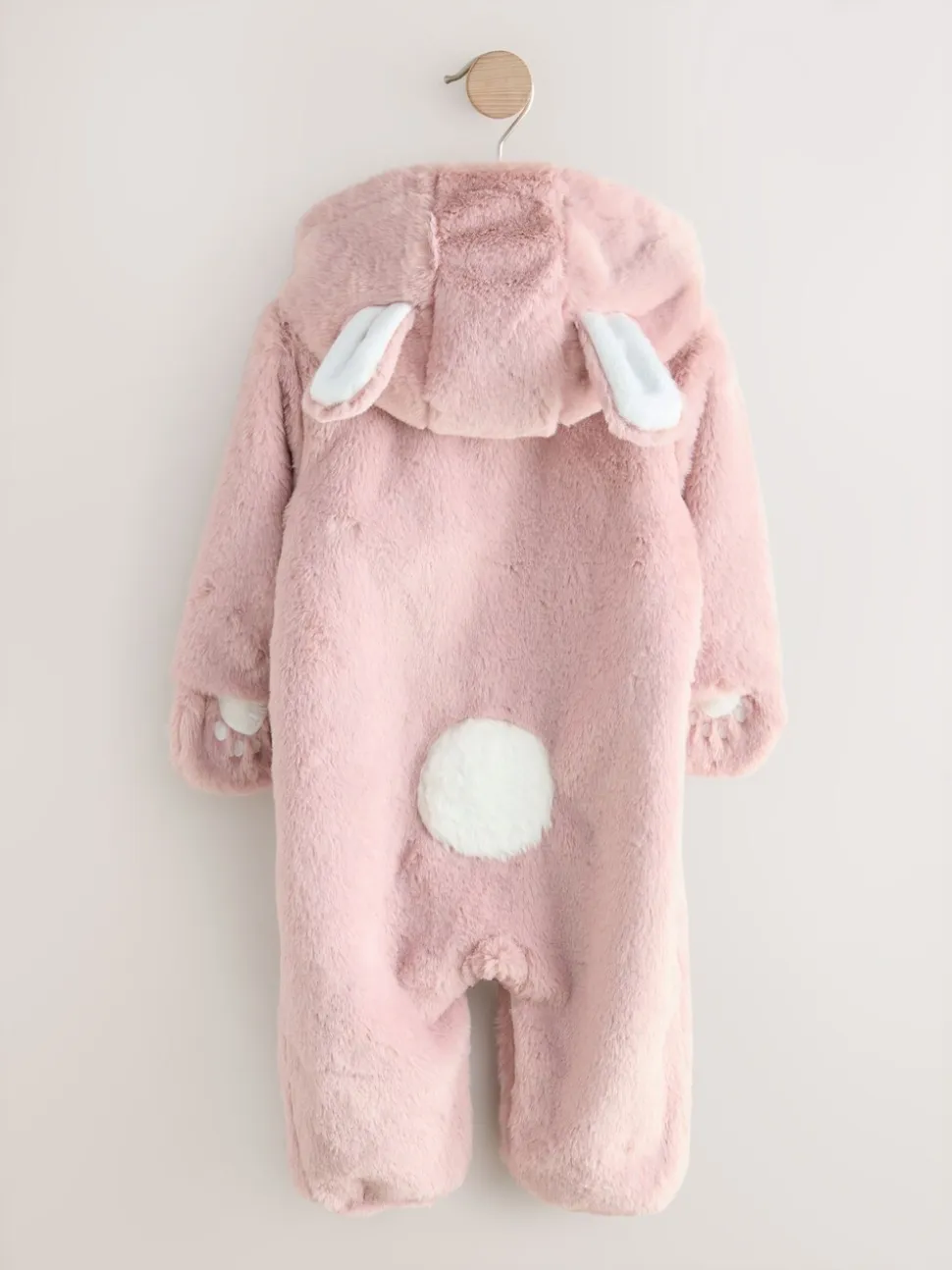 Roze - Baby pakje met konijntjes van imitatiebont (0mnd -2jr)