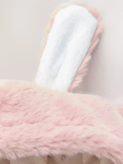 Roze - Baby pakje met konijntjes van imitatiebont (0mnd -2jr)