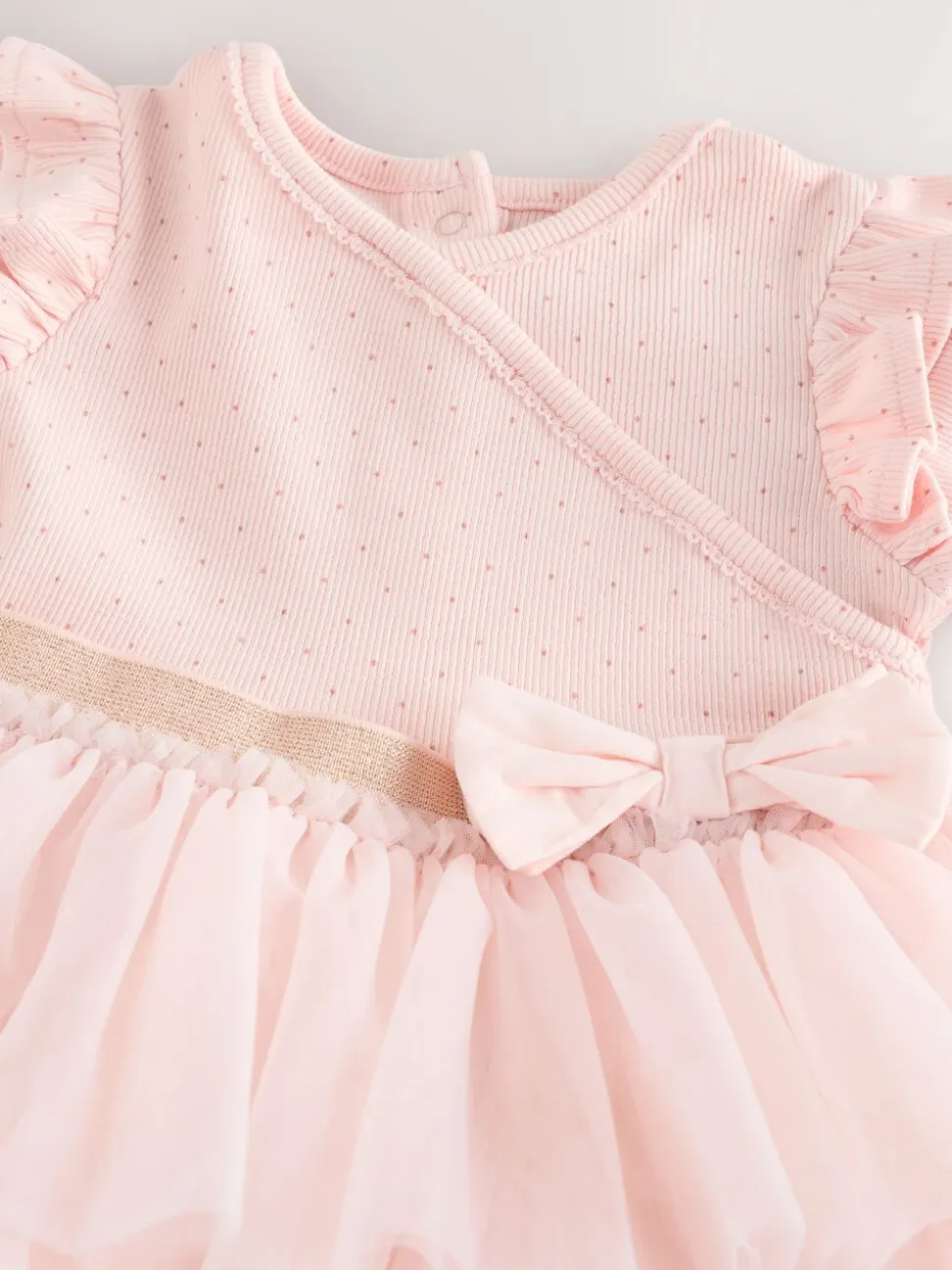 Roze - Babyjurk met lange mouwen en tutu (0mnd-2jr)