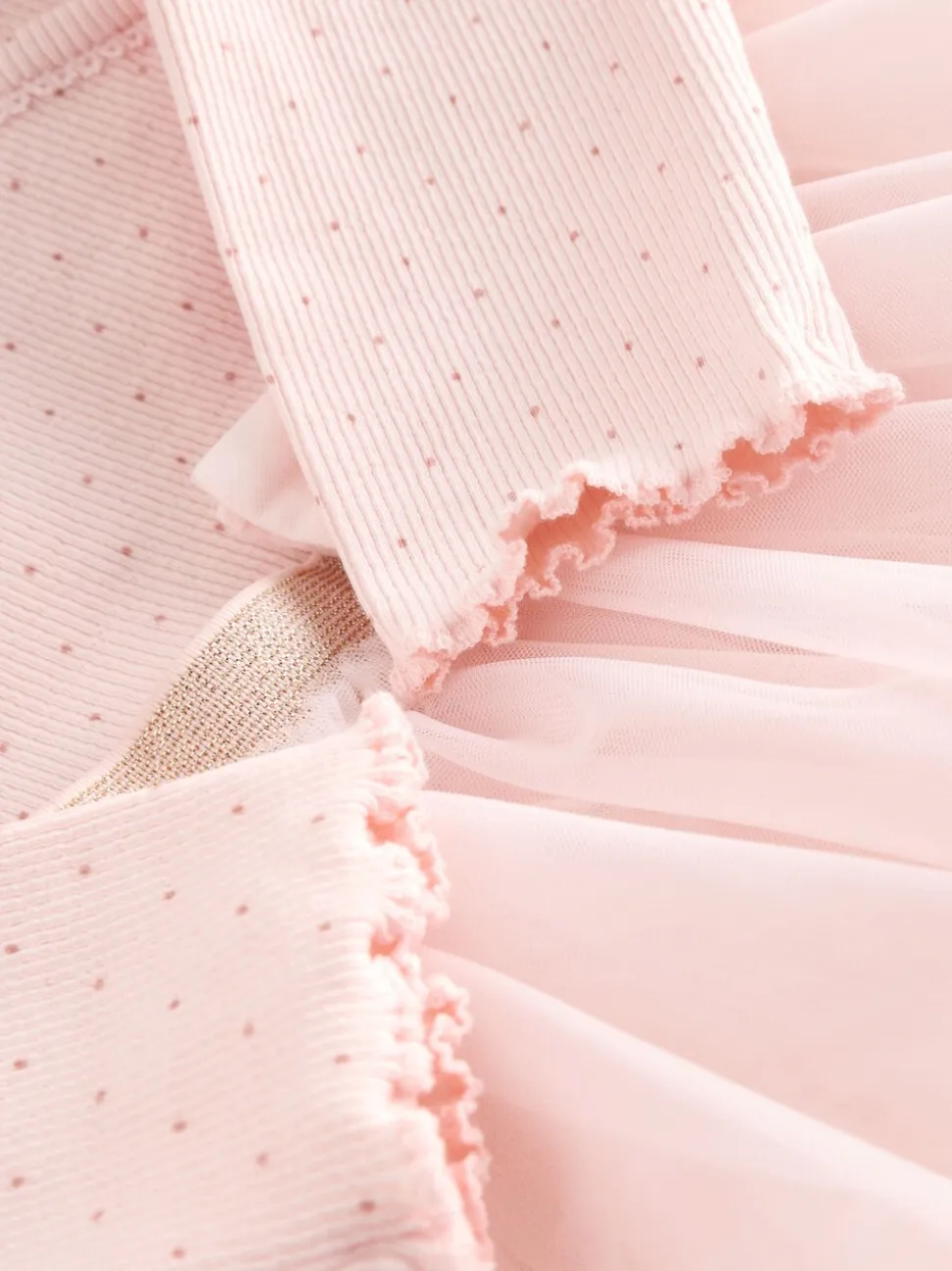 Roze - Babyjurk met lange mouwen en tutu (0mnd-2jr)