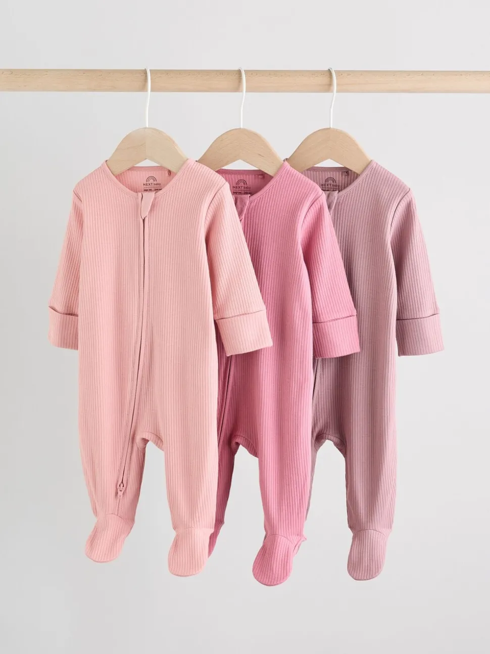 Roze - Babypyjama's met tweewegrits (0-2jr)