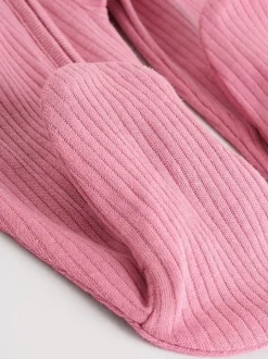 Roze - Babypyjama's met tweewegrits (0-2jr)