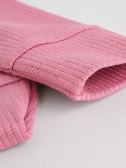 Roze - Babypyjama's met tweewegrits (0-2jr)