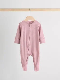 Roze - Babypyjama's met tweewegrits (0-2jr)