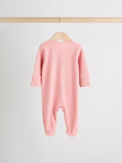 Roze - Babypyjama's met tweewegrits (0-2jr)