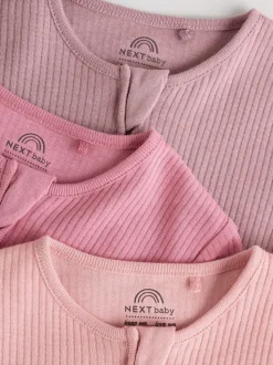 Roze - Babypyjama's met tweewegrits (0-2jr)