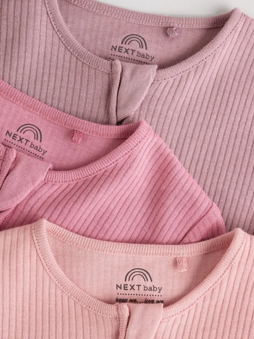 Roze - Babypyjama's met tweewegrits (0-2jr)