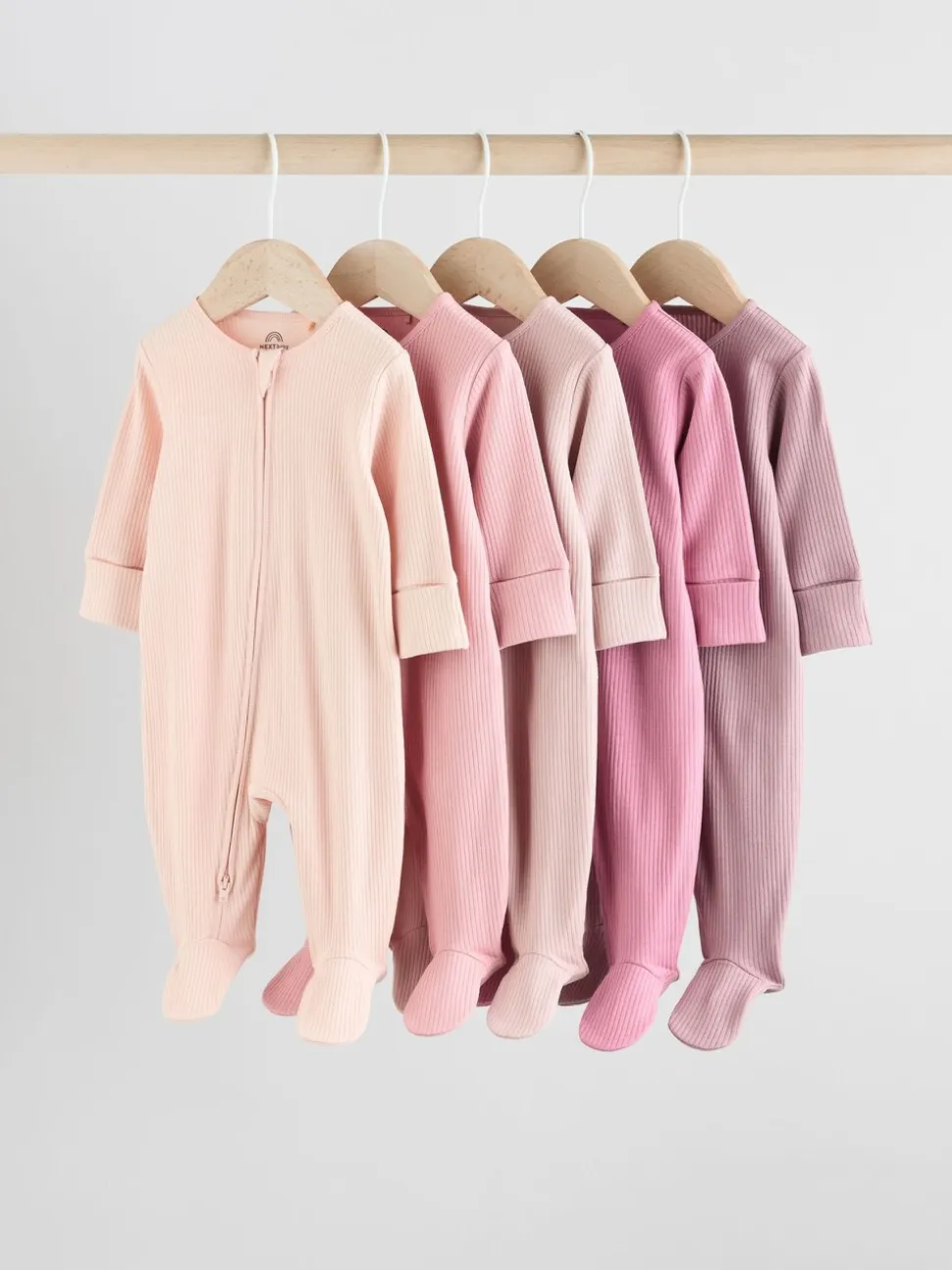 Roze - Babypyjama's met tweewegrits (0-2jr)
