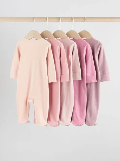 Roze - Babypyjama's met tweewegrits (0-2jr)