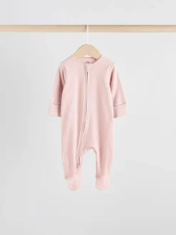 Roze - Babypyjama's met tweewegrits (0-2jr)