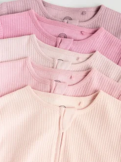 Roze - Babypyjama's met tweewegrits (0-2jr)