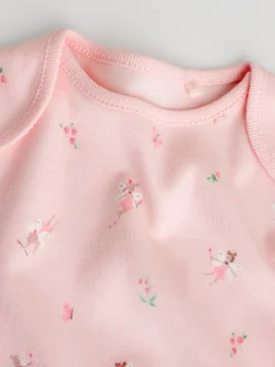Roze - Babyrompertjes met lange mouwen