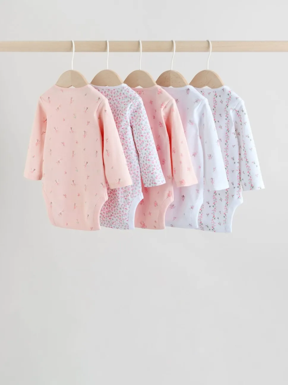 Roze - Babyrompertjes met lange mouwen