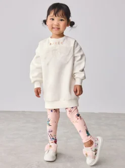 Roze - Baker by Ted Baker 2 -delige lange sweatset met strik en bloemenleggings