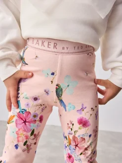 Roze - Baker by Ted Baker 2 -delige lange sweatset met strik en bloemenleggings