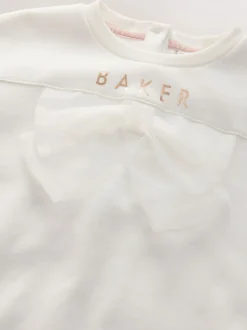 Roze - Baker by Ted Baker 2 -delige lange sweatset met strik en bloemenleggings