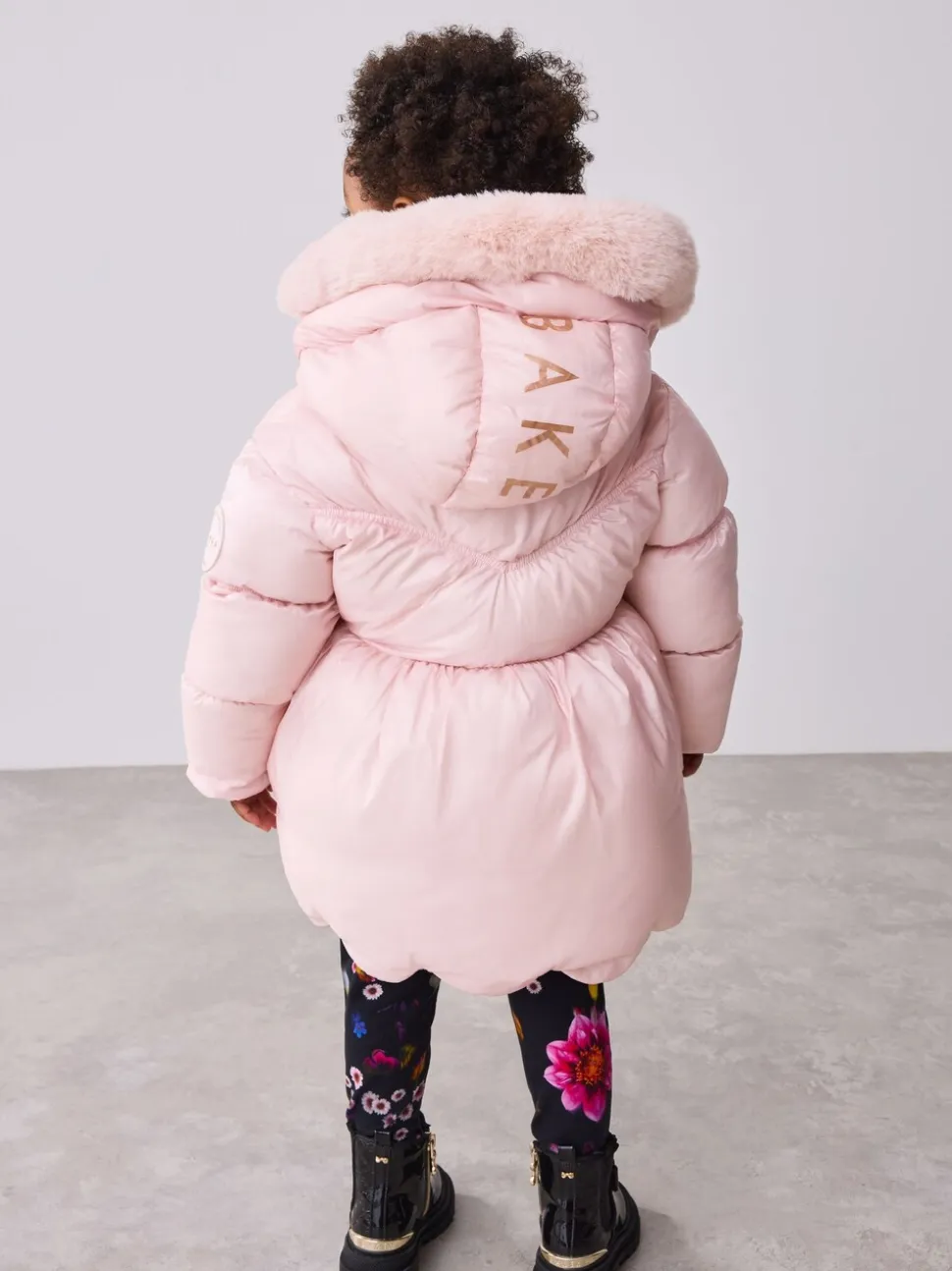 Roze - Baker by Ted Baker Regenbestendige gewatteerde jas met geschulpte rand en afneembare tas