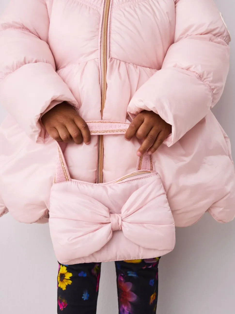 Roze - Baker by Ted Baker Regenbestendige gewatteerde jas met geschulpte rand en afneembare tas