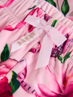 Roze - Baker by Ted Baker Floral Fleece Pyjamas Set 2 Piece