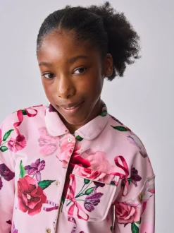 Roze - Baker by Ted Baker Floral Fleece Pyjamas Set 2 Piece