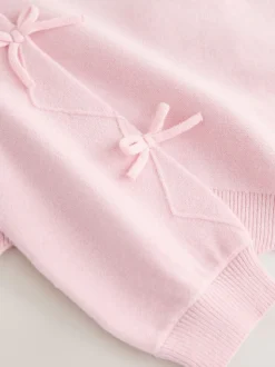 Roze - Baker by Ted Baker Bow Sleeve Scallop Edge Cardigan