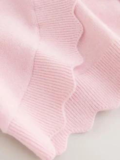 Roze - Baker by Ted Baker Bow Sleeve Scallop Edge Cardigan