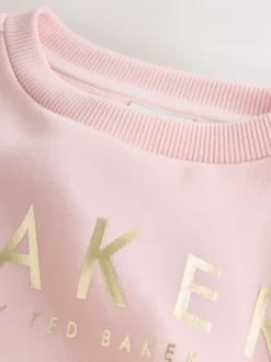 Roze - Baker by Ted Baker Blue 2 Piece Side Bow Detail Sweat & Joggers Set