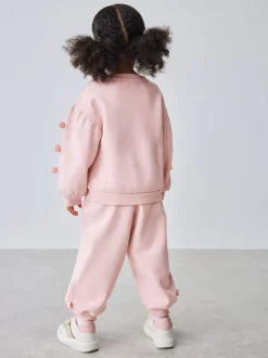 Roze - Baker by Ted Baker Blue 2 Piece Side Bow Detail Sweat & Joggers Set
