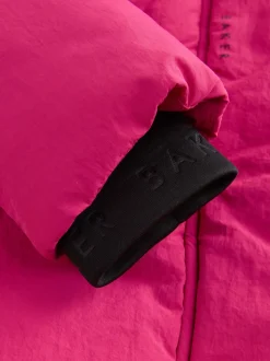 Roze - Baker by Ted Baker meisjes regenbestendige gewatteerde lange jas