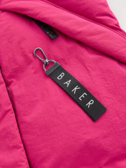 Roze - Baker by Ted Baker meisjes regenbestendige gewatteerde lange jas