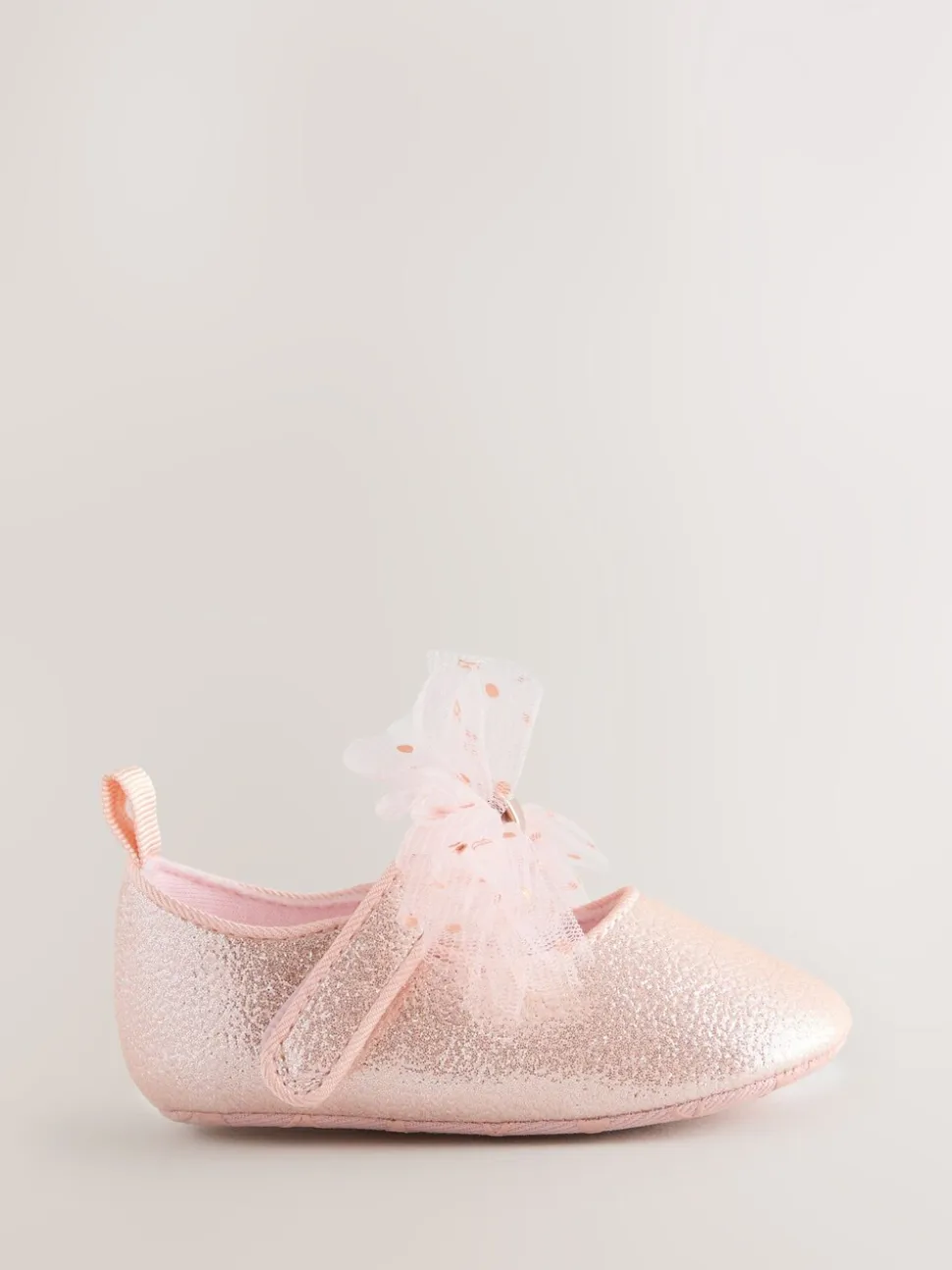 Roze - Baker by Ted Baker babyslofjes met strik voor meisjes