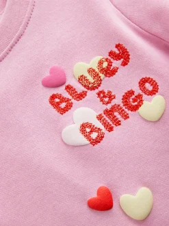 Roze - Bluey Knusse pyjama's met lange mouwen van 100% katoen, 2 verpakking (12mnd-8jr)