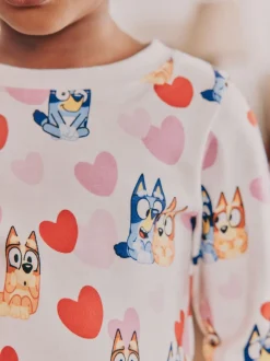 Roze - Bluey Knusse pyjama's met lange mouwen van 100% katoen, 2 verpakking (12mnd-8jr)