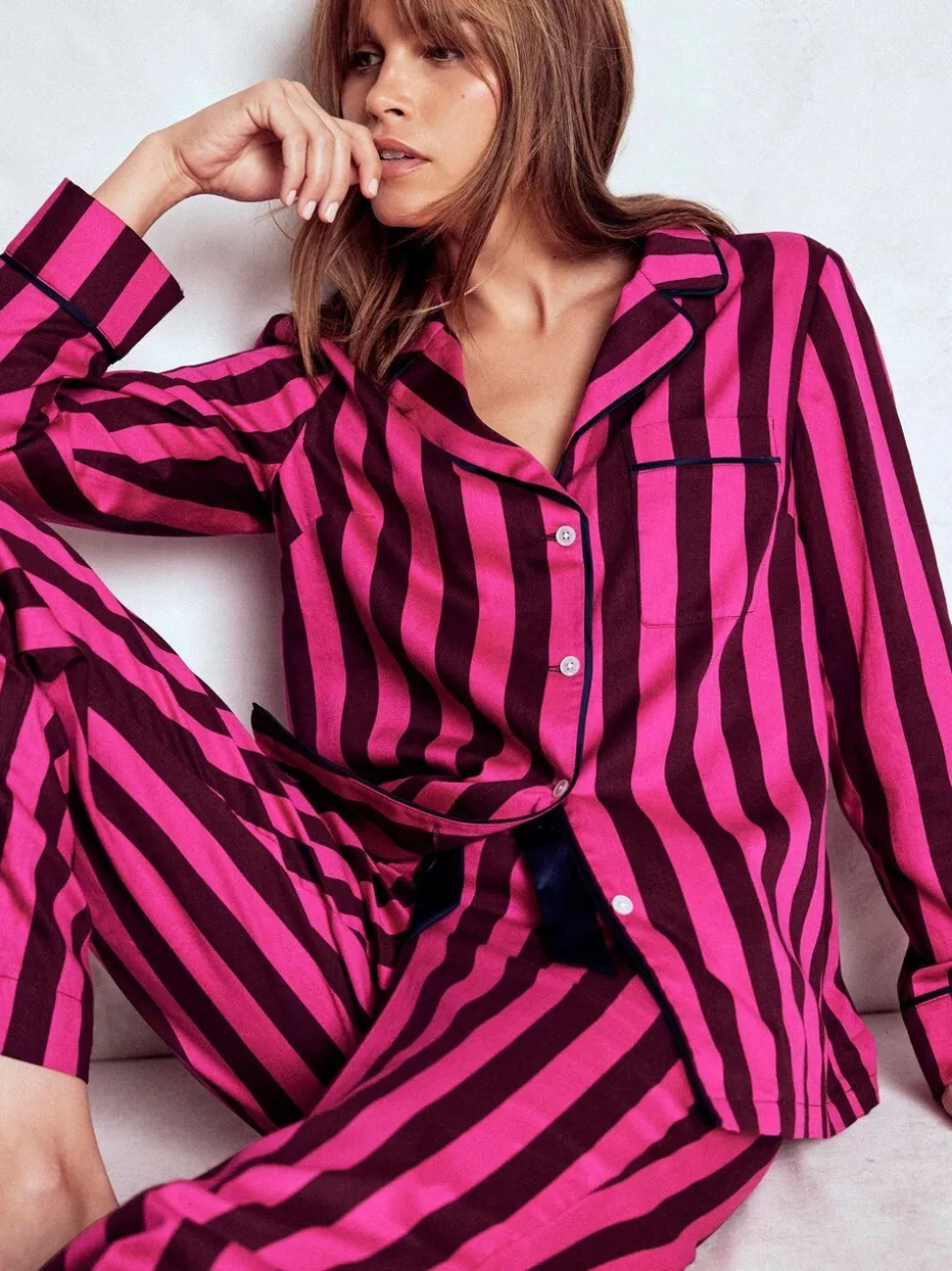 Roze - Boden Cotton Pyjama Shirt