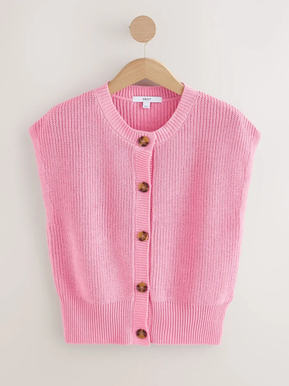 Roze - Button Through Knitted Tank