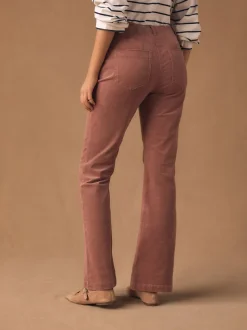 Roze - Corduroy boot cut broek