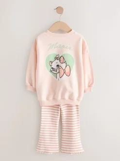 Roze - Disney Aristocats Marie top met lange mouwen en legging set (3mnd -7jr)