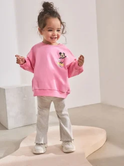 Roze - Disney Mickey Mouse and Friends set met lange mouwen top en uitlopende rok (3mnd-7jr)