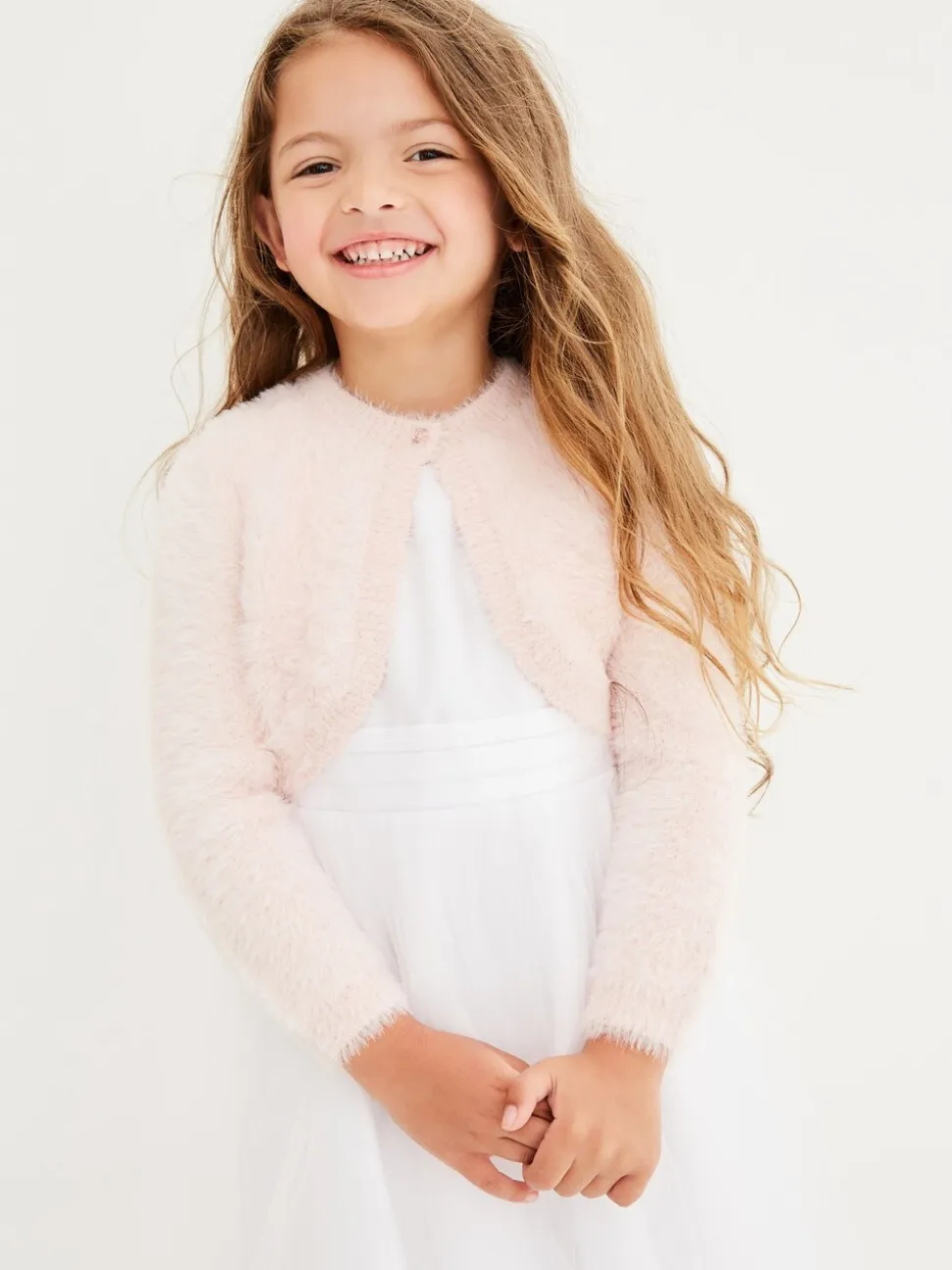 Roze - Donzig vest met bolero (12 mnd- 16 jr)