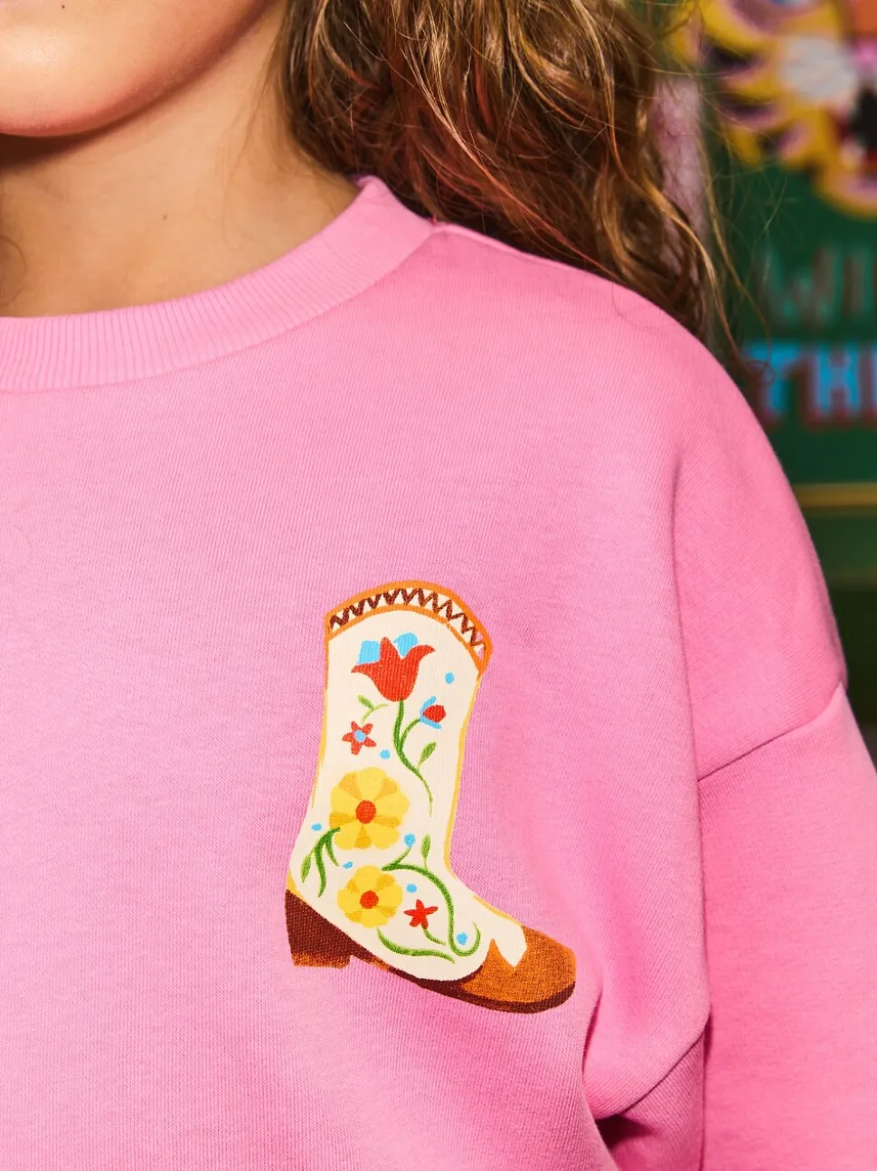 Roze - Eleanor Bowmer Graphic Oversized Crew Neck Sweatshirt