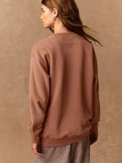 Roze - Essentials sweatshirt met relaxte pasvorm, lange snit en zakken