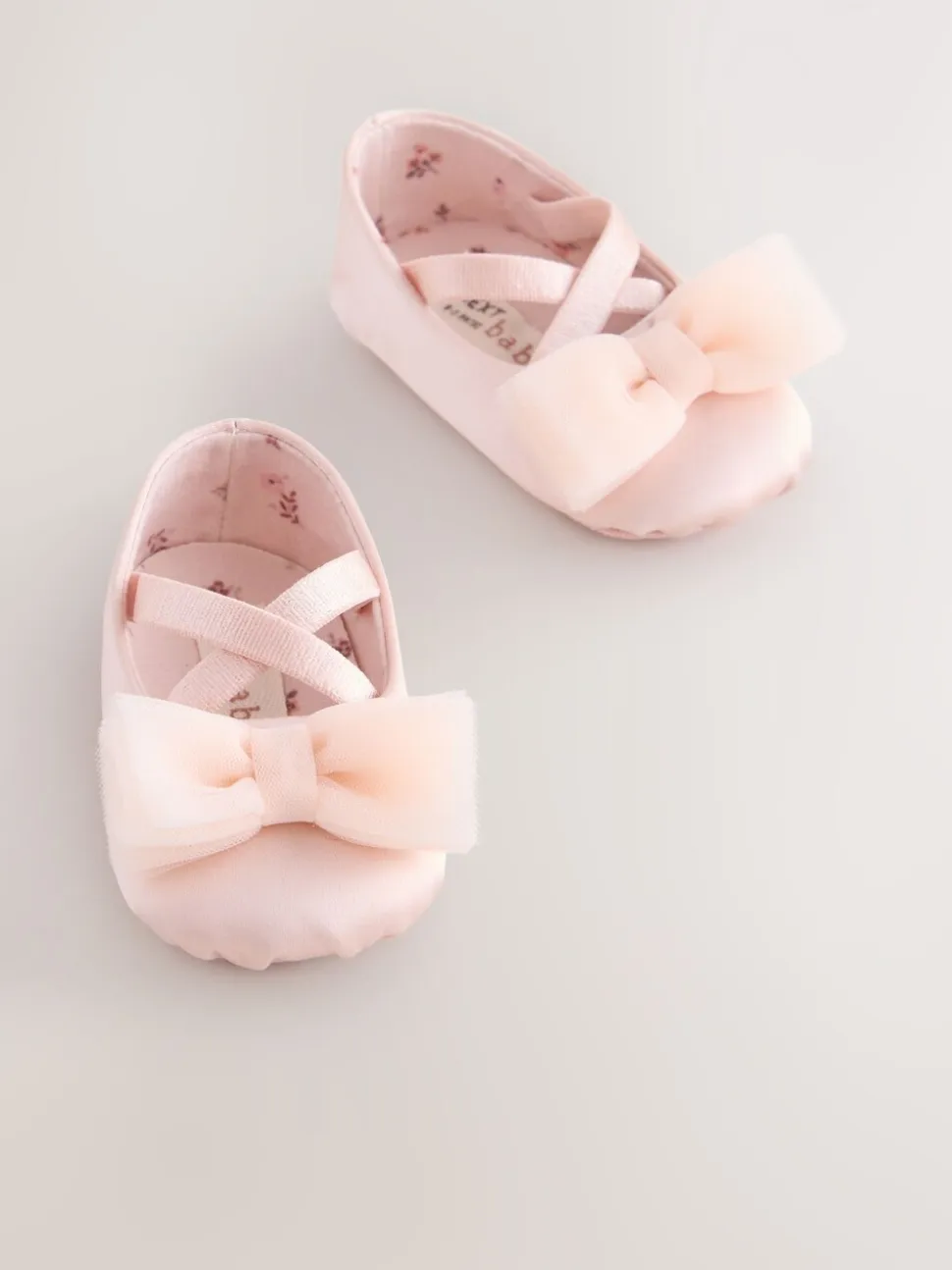 Roze - Feestelijke babyschoenen met strik (0-18mnd)