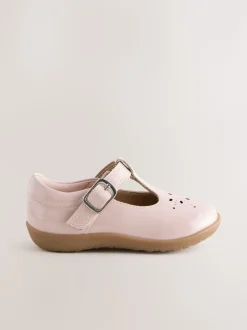 Roze - First Walker schoenen met klittenband en T-bandje