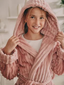 Roze - Fleece Cord Dressing Gown (5-16yrs)